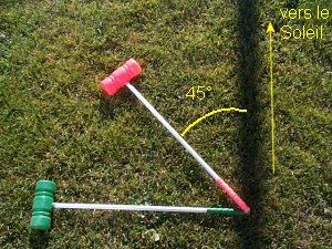 Calcul des angles avec les objets sous la main! Technique de l'ombre et des bâtons